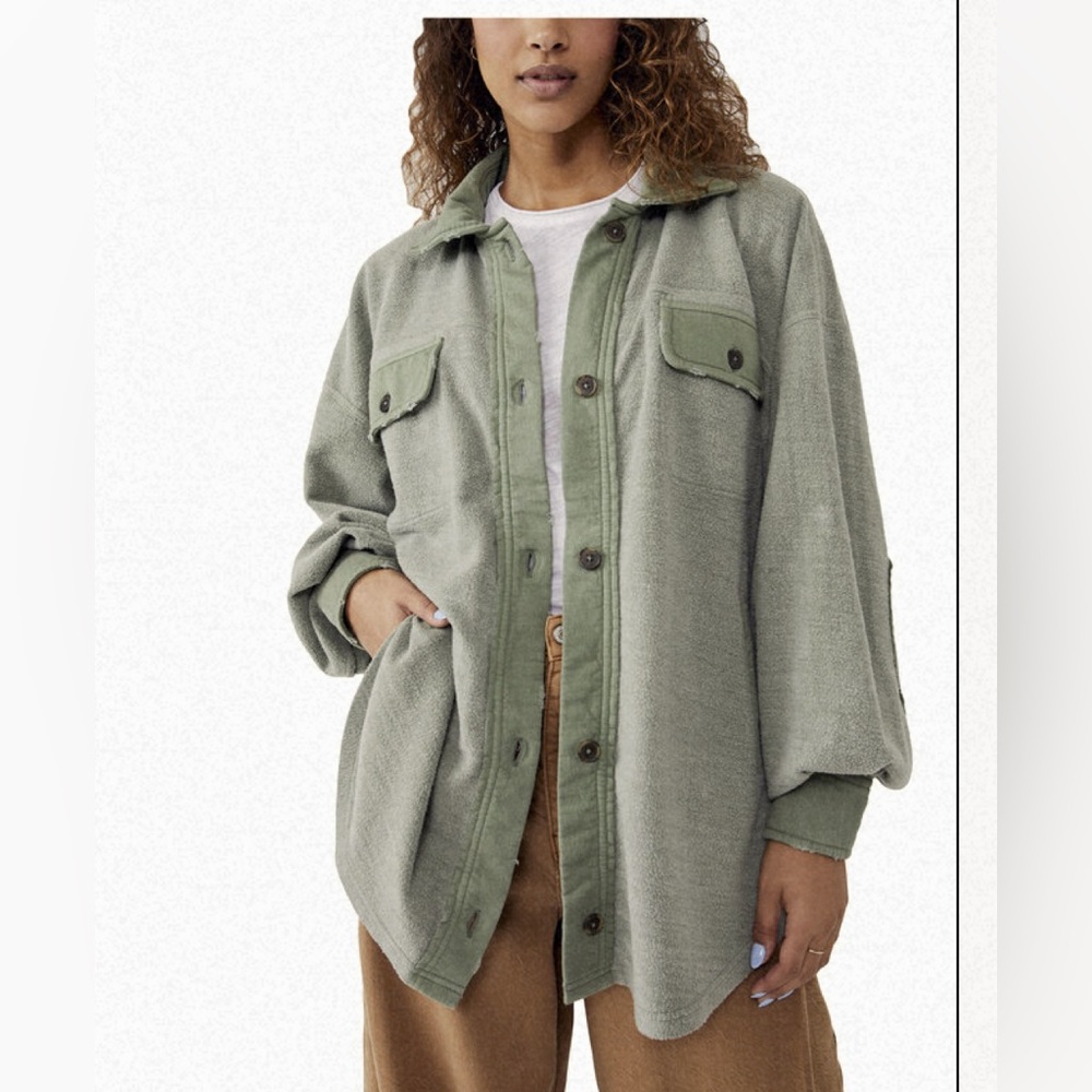 FREE PEOPLE RUBY JACKET GREEN XS